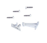 ,RV boat 3 in white plastic C clip door holder catch w screws JR products 10204