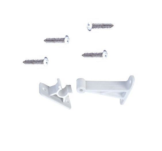 ,RV boat 3 in white plastic C clip door holder catch w screws JR products 10204
