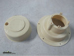 RV Camper Trailer Roof Vent cap, Plumbing Sewer Removable Top -Colonial White -