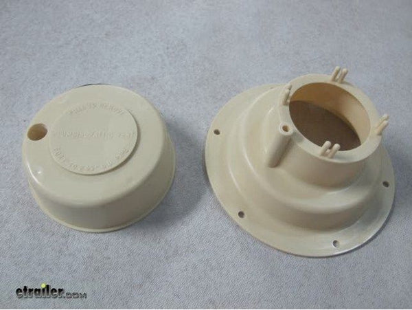 RV Camper Trailer Roof Vent cap, Plumbing Sewer Removable Top -Colonial White -